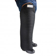 Leg bite sleeve Level 2. With leather pull closing (orange)