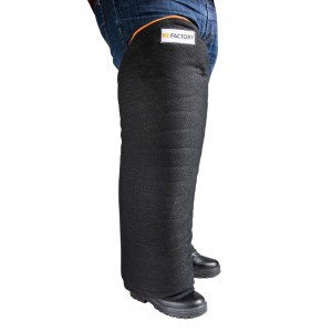 Leg bite sleeve Level 2. With leather pull closing (orange)